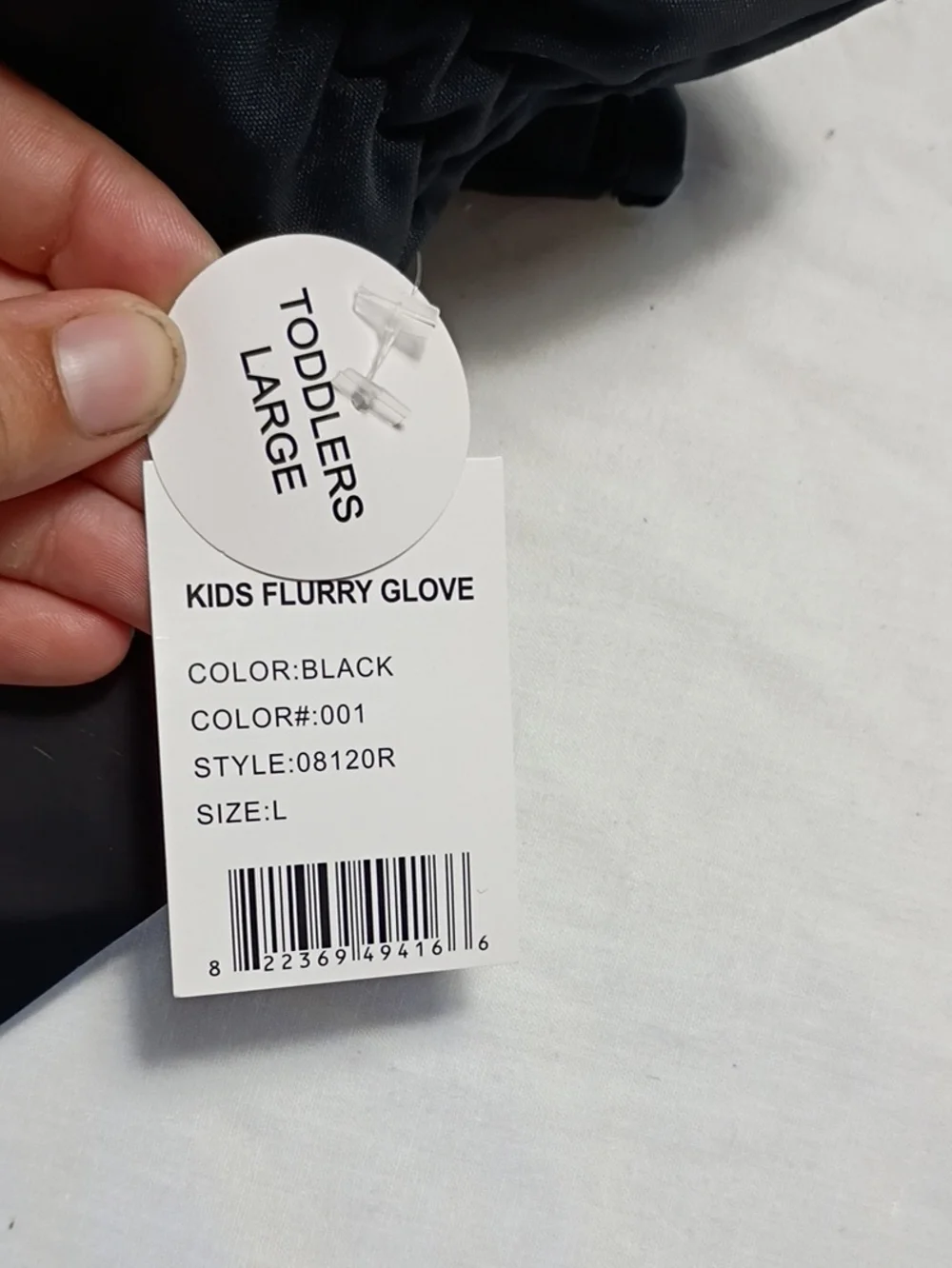 NWT Boulder Gear Toddler Boys Large Flurry Black Gloves Winter